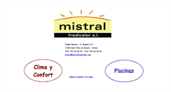 Desktop Screenshot of mistralfredicalor.com